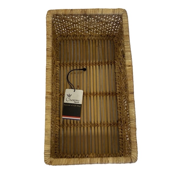 Crown | Fish Woven/Wicker Rattan Tissue Box Decor‎ Brown - Picture 8 of 10